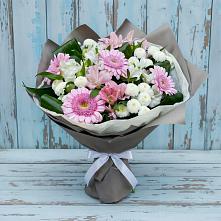 Букет цветов из:  Герберы, Альстромерии и Хризантемы в Развилке