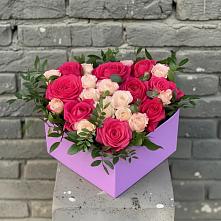 Цветочная композиция из Розы в коробке в Развилке