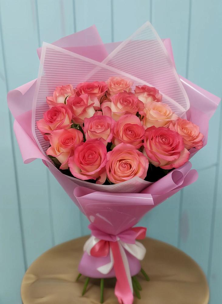 Букет 15 Розовых роз Равель в Развилке