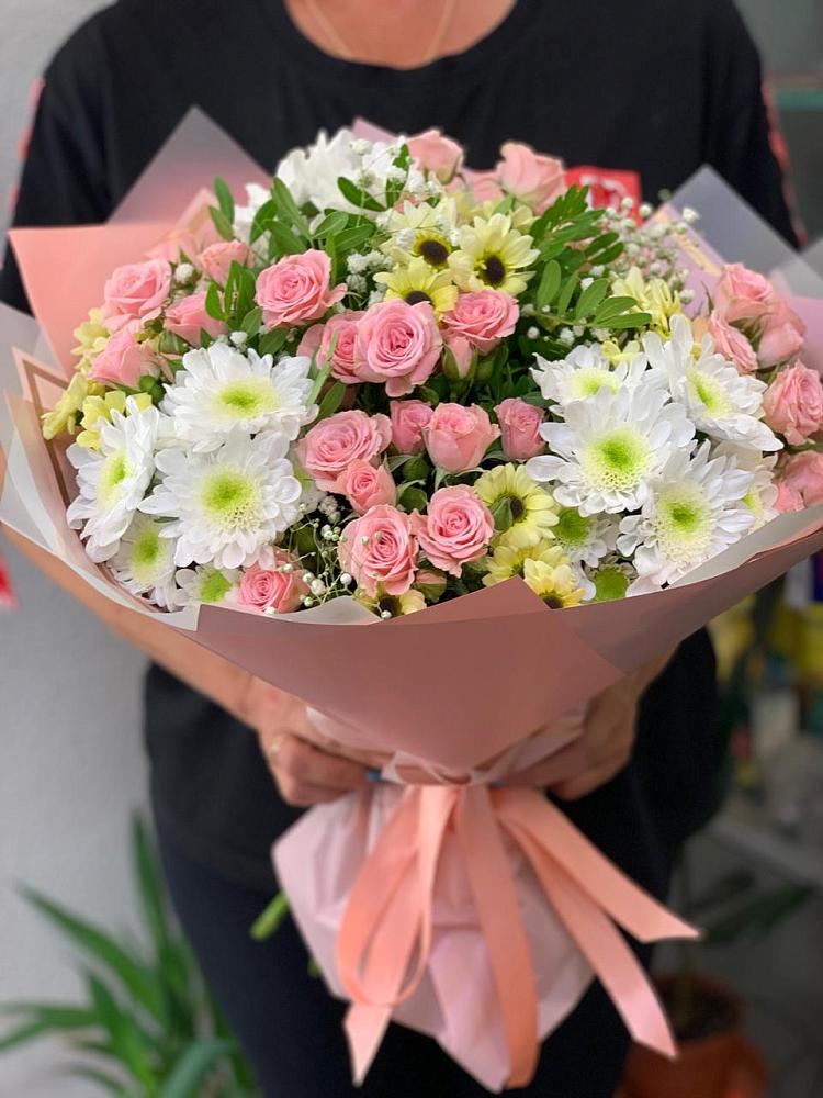 Букет цветов из: Розы и Хризантемы в Развилке