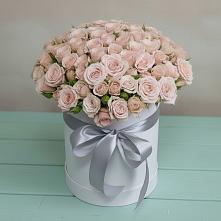 Цветочная композиция из Розы в шляпной коробке в Развилке