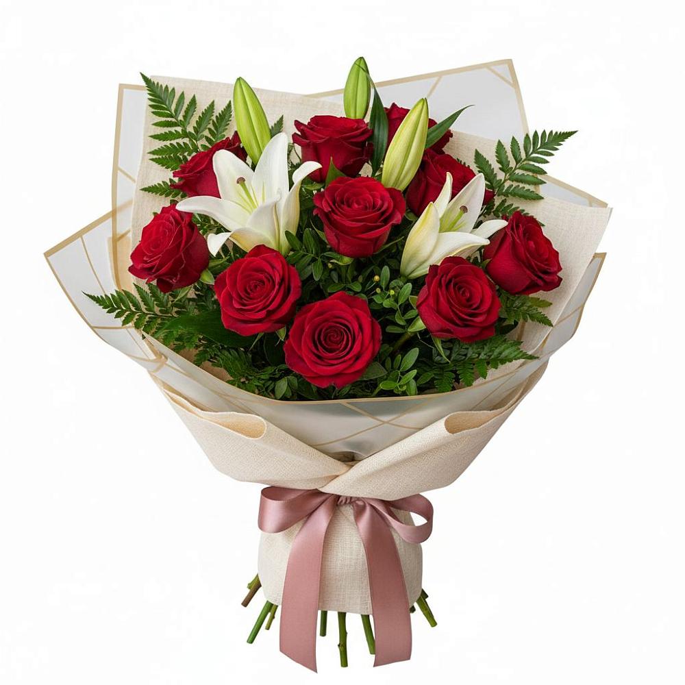 Букет цветов из: Лилии и Розы в Развилке