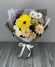 Букет цветов из:  Розы, Герберы и Хризантемы в Развилке