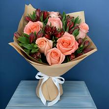 Букет цветов из:  Розы и Альстромерии в Развилке