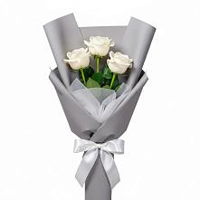 Букет 3 белые розы в Развилке