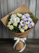 Букет цветов из:  Хризантемы и Розы в Развилке