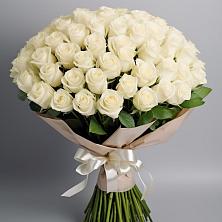 Букет 101 беля роза Белоснежка в Развилке