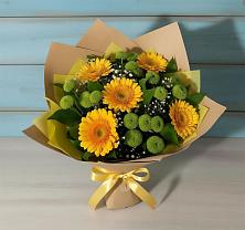 Букет цветов из:  Герберы и Хризантемы в Развилке
