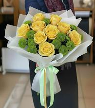 Букет цветов из:  Хризантемы и Розы в Развилке