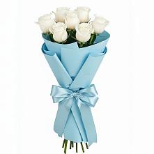 Букет 7 белых роз Проуд в Развилке