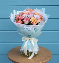 Букет цветов из:  Хризантемы и Розы в Развилке