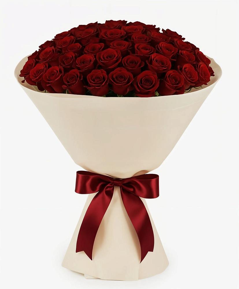 Букет 101 Бордовая роза Блэк Бакарра в Развилке